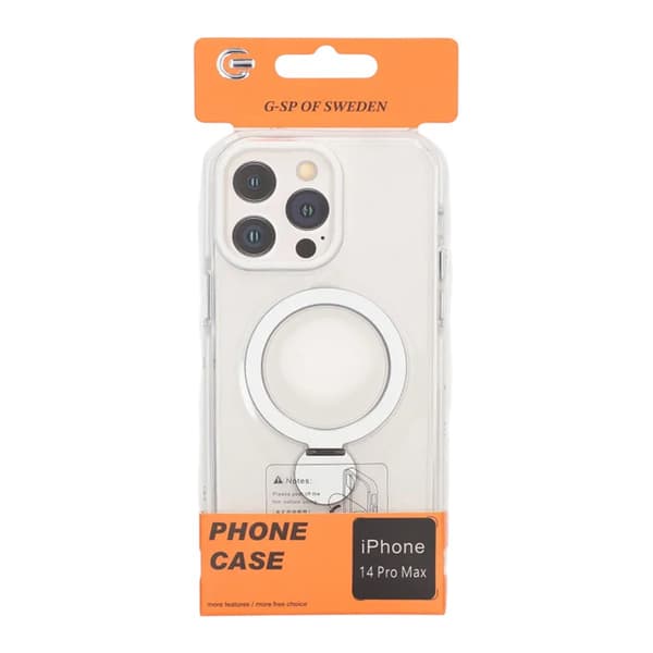 Pindun 360° Roterende Stativ Magnetisk Etui til iPhone 14 Pro Max Hvid