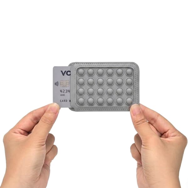 Foldable Suction Cup Phone Stand & Card Holder Gray
