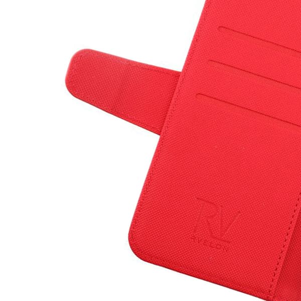 iPhone 13 Pro Plånboksfodral Extra Kortfack Rvelon - Röd