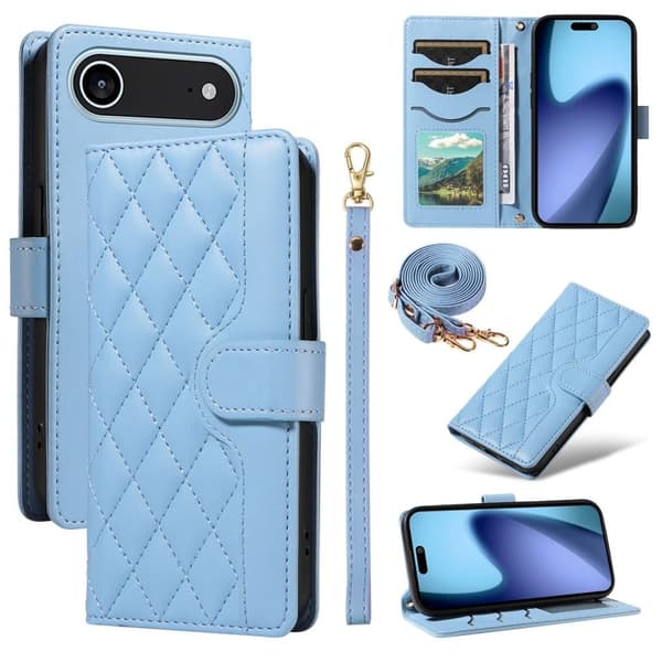 iPhone Air Wallet Cover med rem - Blå