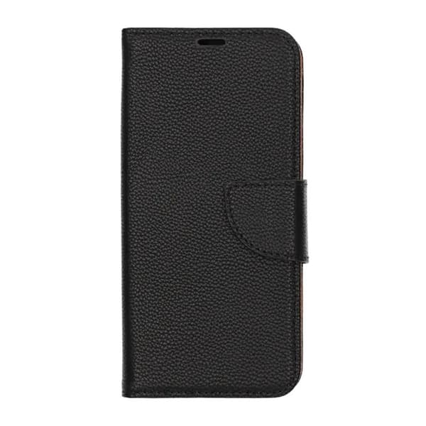 Flip Stand Nahkalompakkokotelo Google Pixel 10A:lle, Musta
