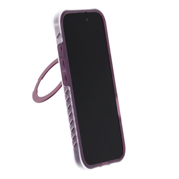 Mat Mobilcover med ringstativ til iPhone 17 - Lilla