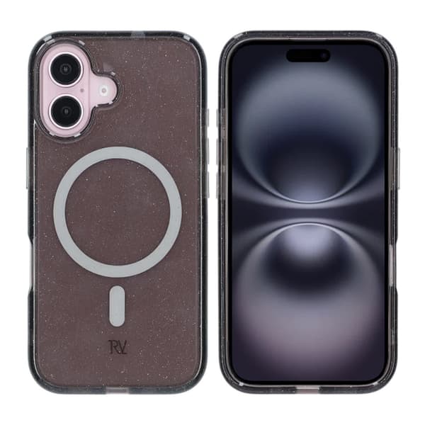 Rvelon Terminator med MagSafe telefoncover til iPhone 16 Sort Glitter