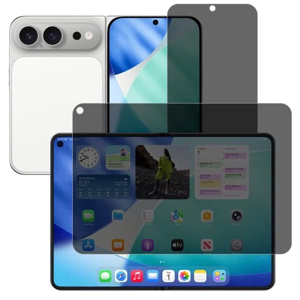 iPhone Duo -yksityisyysnäytönsuoja eteen ja taakse - Musta