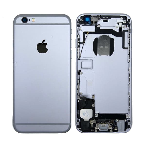 iPhone 6S Bagcover med komplet ramme - Sort
