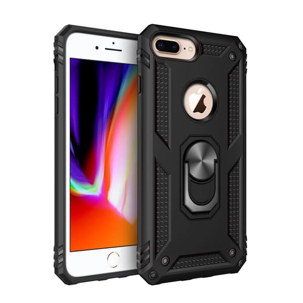 Kickstand Armor -tyylinen iPhone 6 Plus/7 Plus/8 Plus -kotelo - Musta