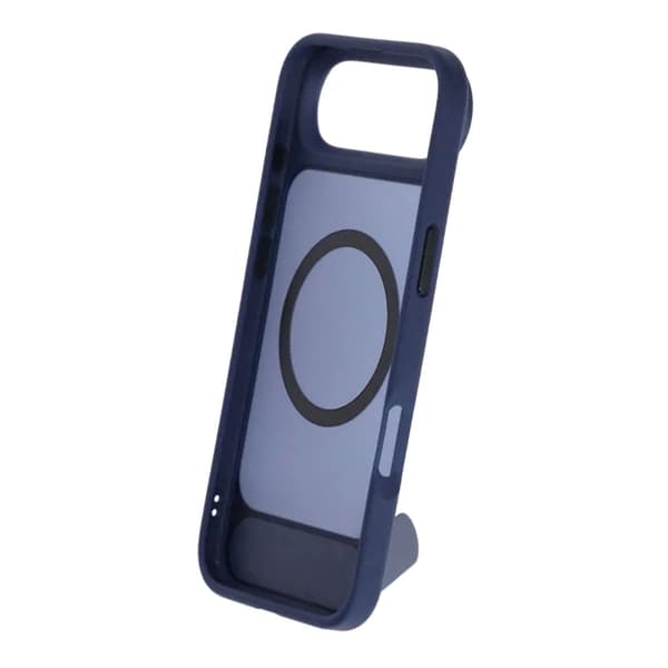 Black Feather Inclined Bracket Magnetic Case - iPhone Air Blue