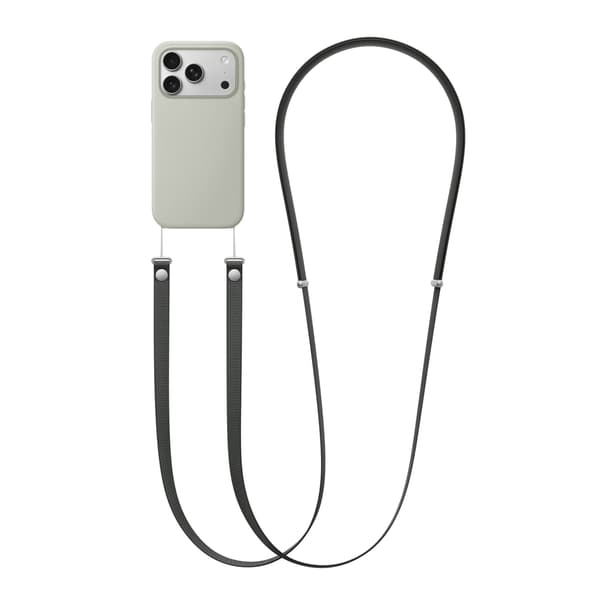 Crossbody-rem til iPhone mobiltelefoncover - Sort
