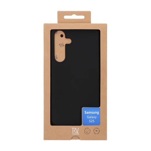 Samsung S25 - Silikoni Rvelon Musta