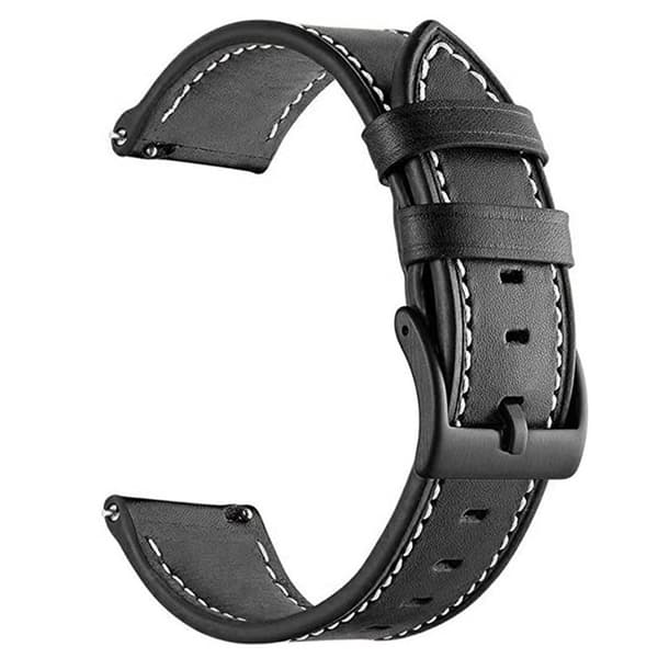 Garmin Forerunner 265 osv. Læderurrem - Sort