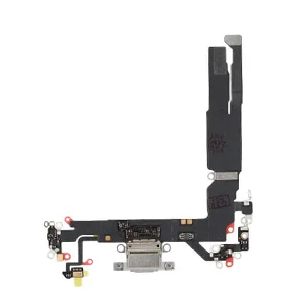 Laddkontakt med Flexkabel för iPhone 17 - Vit