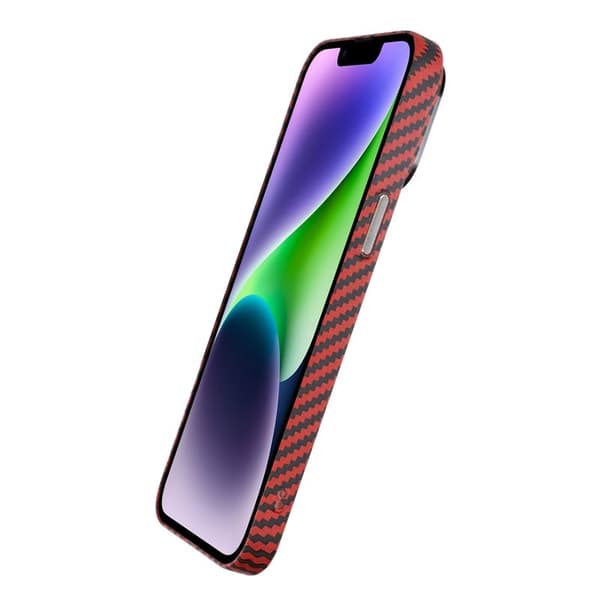 Kolfiber Skal iPhone 14 Pro - Röd
