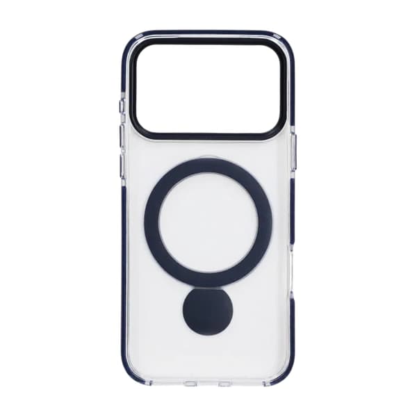 Skal Magsafe til iPhone 17 Pro - Transparent blå med ringstativ