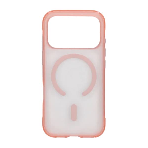 Matte magnetisk stødsikker airbag-etui til iPhone 17 Pro Max Pink