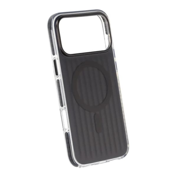 Bølget Magsafe Mobilcover til iPhone 17 Pro Max - Sort