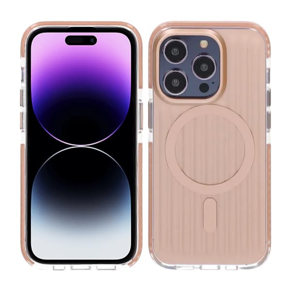 Mønstret TPU-cover til iPhone 14 Pro Max med MagSafe - Guld