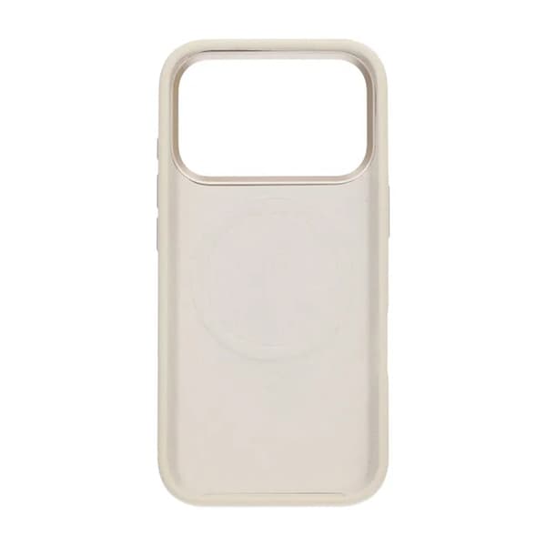 Mobilskal Silikon med Kamera Metallram för iPhone 17 Pro Max - Vit
