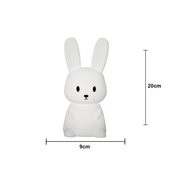 Natlampe LED Funktionel Kanin - Timer, Multifarve