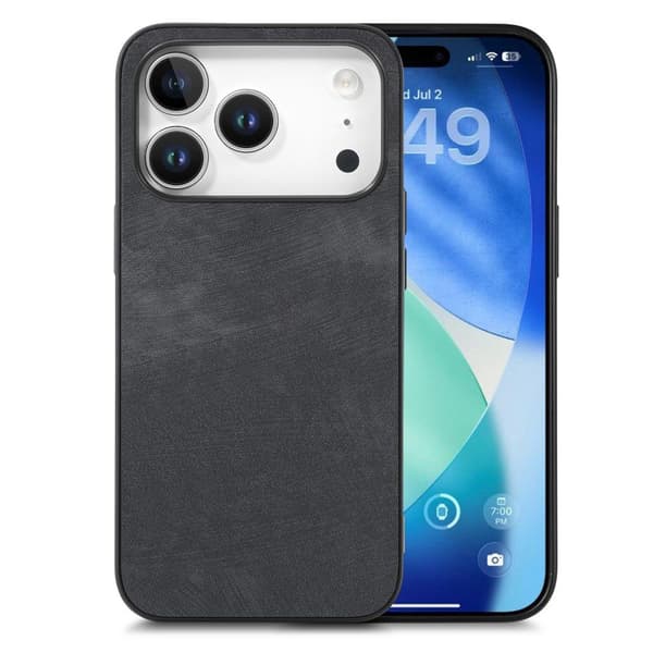Etui i PU-læder iPhone 18 Pro Max, iPhone 17 Pro Max - Sort