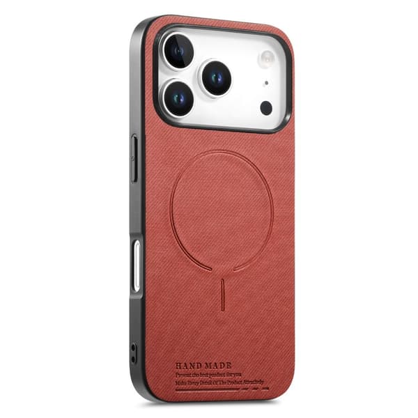 iPhone 18 Pro Max/17 Pro Max MagSafe Cover med Tekstilbagside - Rød