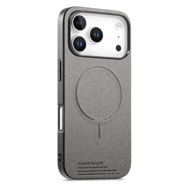 iPhone 18 Pro/17 Pro MagSafe -kuori tekstiiliselällä - Harmaa