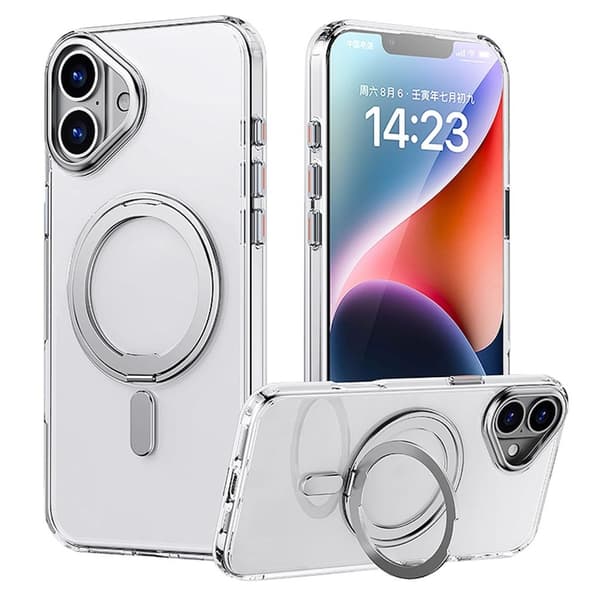 iPhone 16 -kotelo jalustalla - Läpinäkyvä