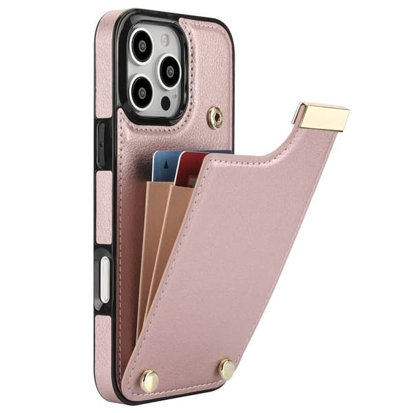 iPhone 16 Pro Max Wallet etui i PU læder - Pink