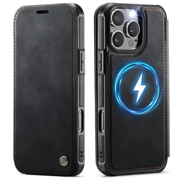 CASEME 053 iPhone 13 Pro Max Pung Cover MagSafe RFID-blokering - Sort