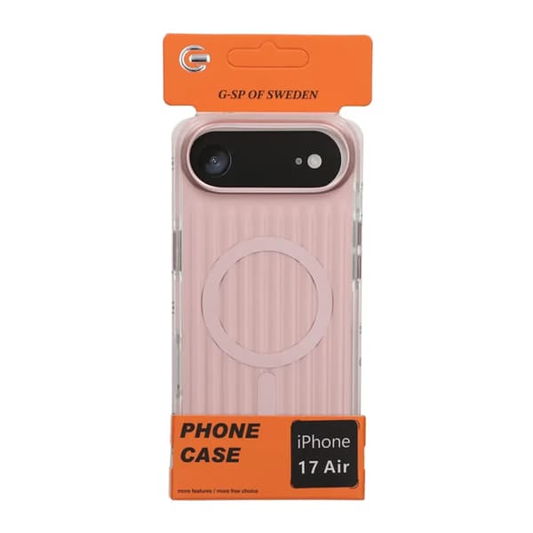 Mobilskal Korrugerad Magsafe för iPhone Air - Rosa