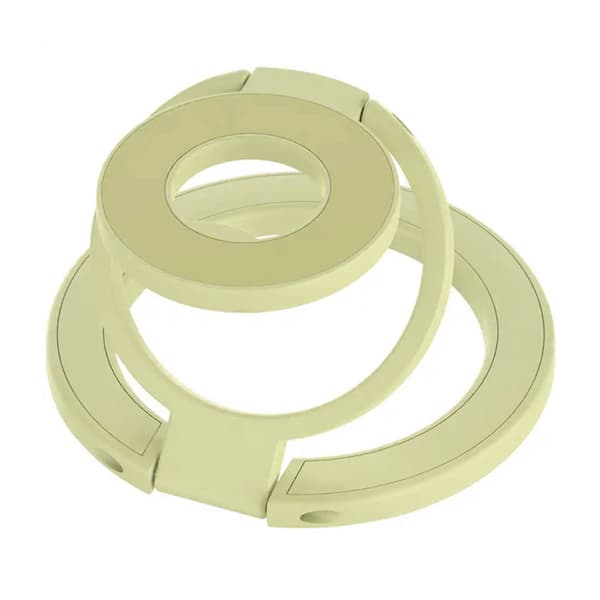 Foldable Double Magnetic Phone Ring Holder Yellow