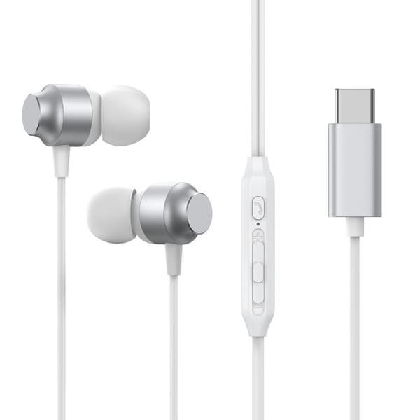 Joyroom JR-EC06 USB-C in-ear hörlurar – vit