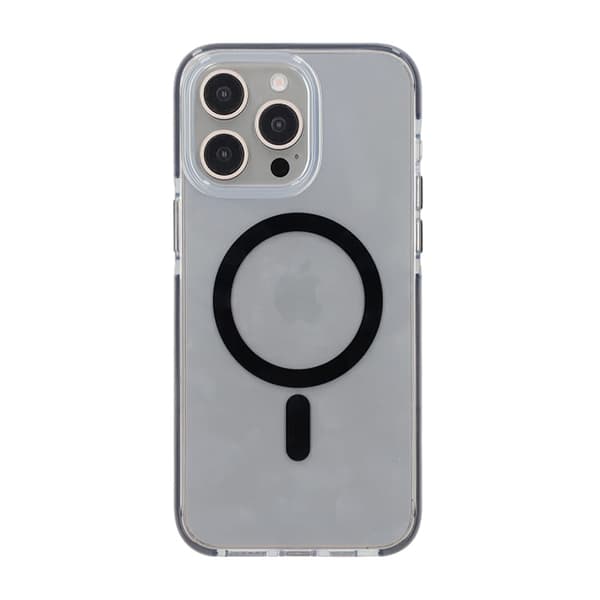 iPhone 15 Pro Max Mobilcover Magnet Dobbeltbeskyttelse - Sort