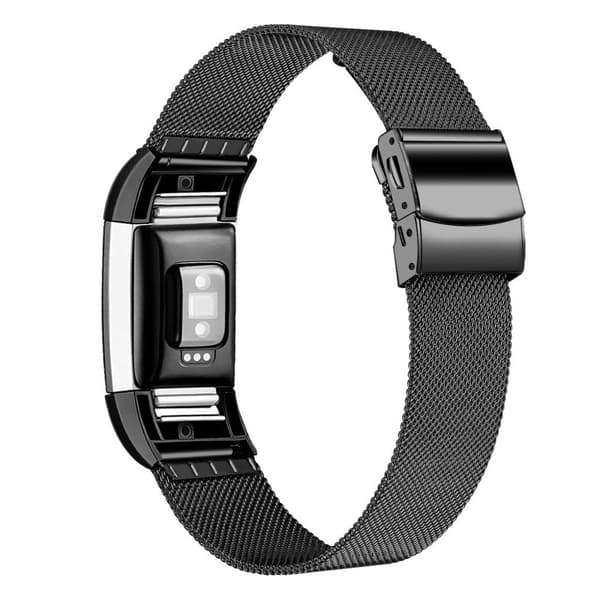 Fitbit Charge 2 Milanese-ranneke – Musta