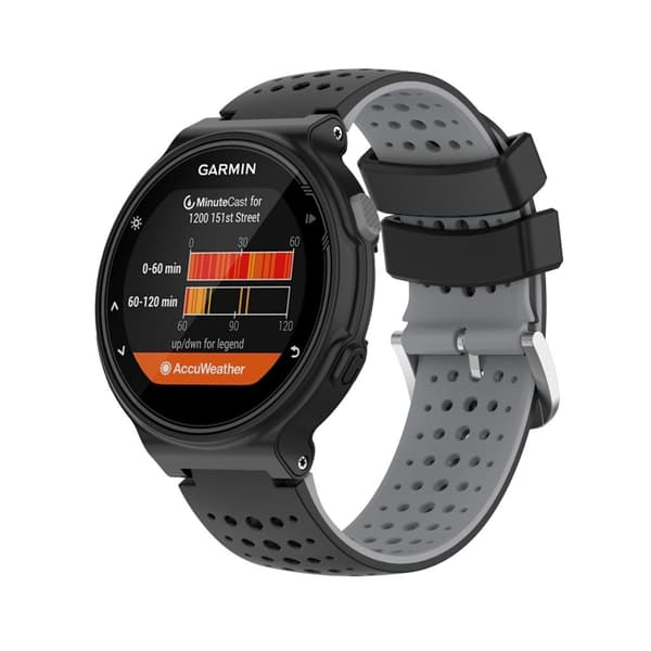 Garmin Forerunner 220 Silikon Armbands - Svart / Grå