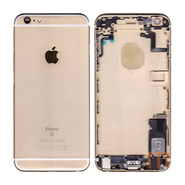 iPhone 6S Plus Bagcover med komplet ramme - Guld
