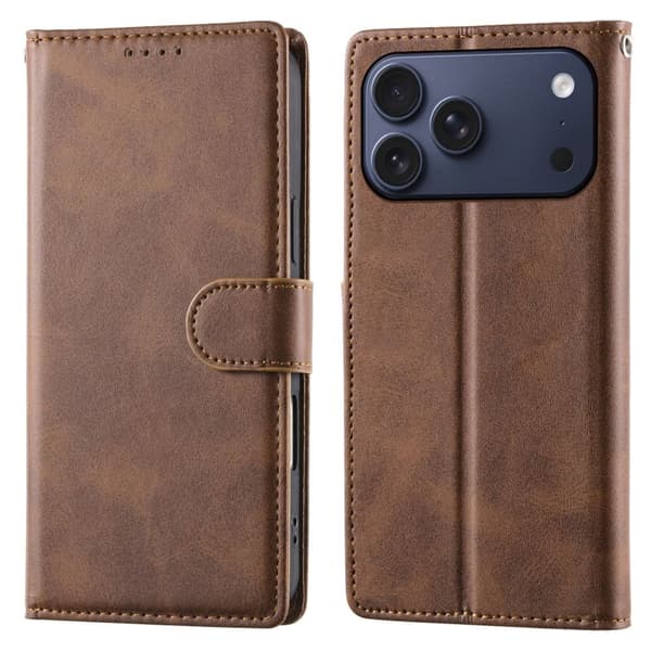 Plånboksfodral med stativ iPhone 18 Pro Max, iPhone 17 Pro Max - Brun