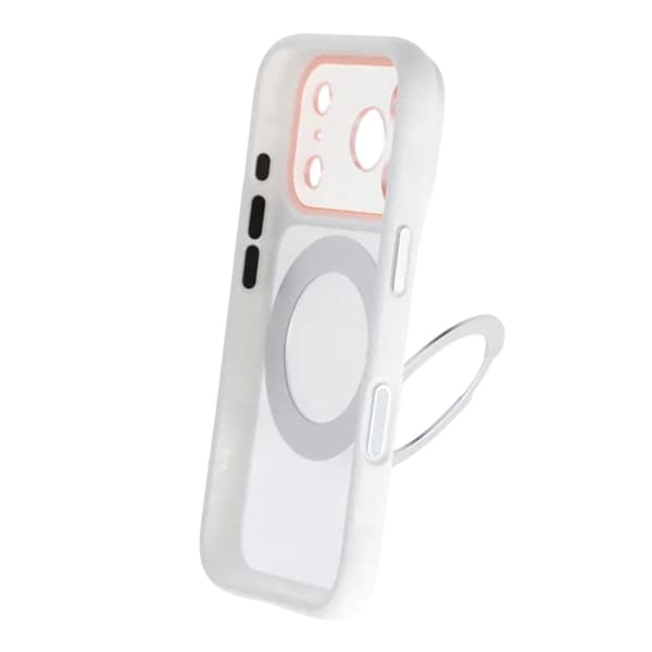 Skal med Roterbart MagSafe-Stativ för iPhone 17 Pro Max - Vit
