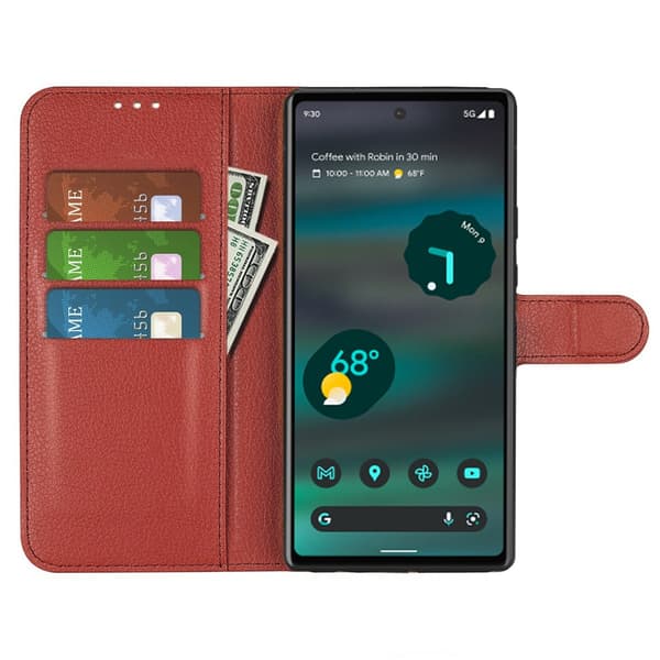 Google Pixel 7A Plånboksfodral med Stativ - Brun
