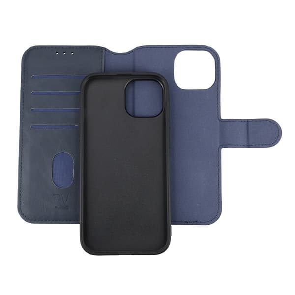iPhone 15 Plånboksfodral Magnet Rvelon - Blå