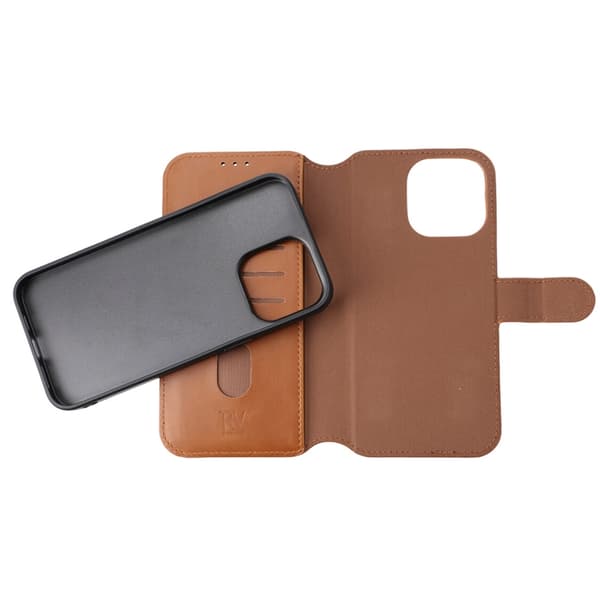 iPhone 15 Pro Max Plånboksfodral Magnet Rvelon - Brun