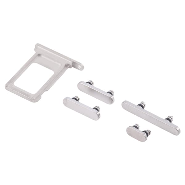 Knapper og SIM-kortholder til iPhone 15 Pro/15 Pro Max - Hvid
