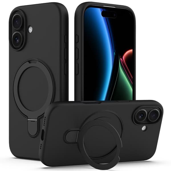 iPhone 17 -kotelo MagSafe-jalustalla - Musta