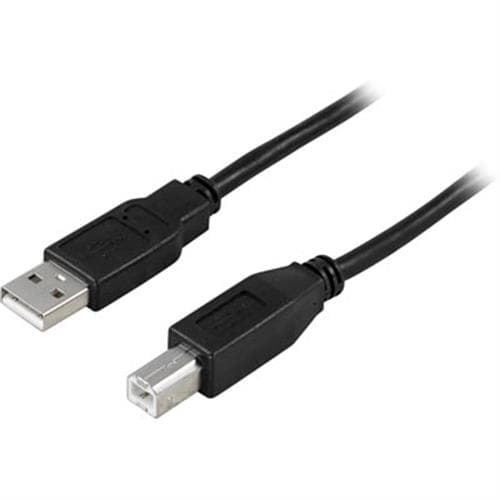 Deltaco USB 2.0 kabel, Type A han - Type B han, 5m - Sort
