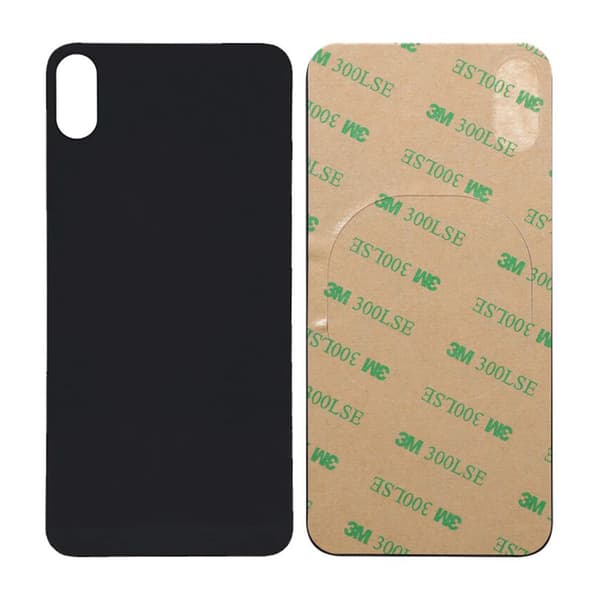 iPhone XS Max Bagglas med tape - Sort