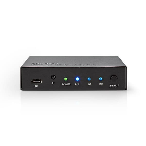 Nedis HDMI-switch, 18,0 Gbps - Antracit