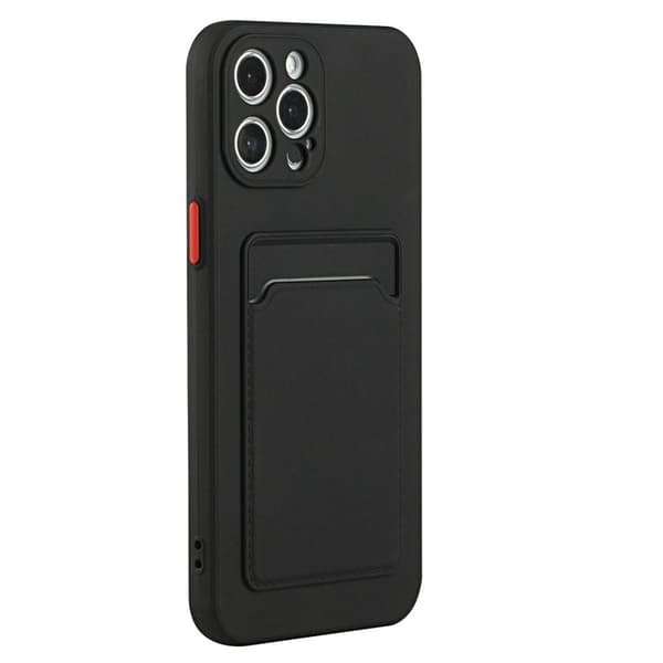 iPhone 15 Pro Max -kotelo korttipidikkeellä - Musta
