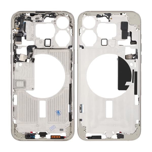 iPhone 15 Pro Max Mellemramme med Smådele OEM - Titanium Hvid