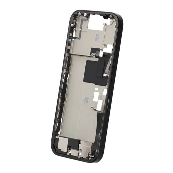 iPhone 16 Pro Bagcover Mellemramme Original Sort Med Små Dele