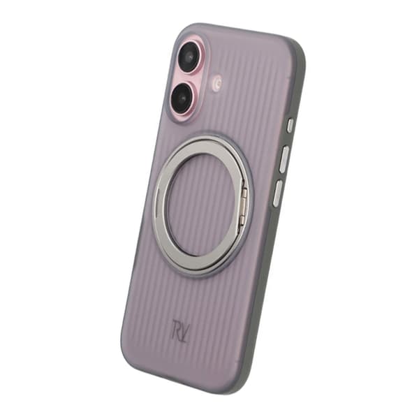 iPhone 16 Rvelon Cover Roterende Magnetisk Stand - Grå