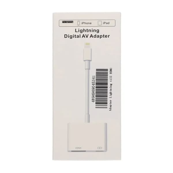 Lightning til HDMI-adapter med Lightning-opladningsstik